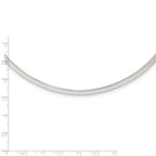 Sterling Silver Polished 4mm Neck Collar