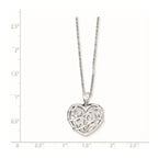 Sterling Silver Rhodium-plated MOM Necklace