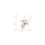Sterling Silver Rhodium-plated Diamond Angel Necklace