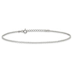 Sterling Silver 1.5mm Rolo Chain 9 inch Plus 1 inch Extender - Total 10 inch Anklet