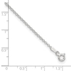Sterling Silver 1.5mm Rolo Chain 9 inch Plus 1 inch Extender - Total 10 inch Anklet