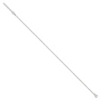 Sterling Silver 1.3mm Singapore Chain 9 inch Plus 1 inch Extender - Total 10 inch Anklet