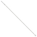 Sterling Silver 1.5mm Singapore Chain 9 inch Plus 1 inch Extender - Total 10 inch Anklet
