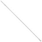 Sterling Silver 1.5mm Round Snake Chain 9 inch Plus 1 inch Extender - Total 10 inch Anklet