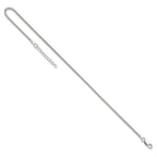 Sterling Silver 1.5mm Round Snake Chain 9 inch Plus 1 inch Extender - Total 10 inch Anklet