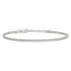 Sterling Silver 2.5mm Snake Chain 9 inch Plus 1 inch Extender - Total 10 inch Anklet