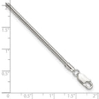 Sterling Silver 2.5mm Snake Chain 9 inch Plus 1 inch Extender - Total 10 inch Anklet