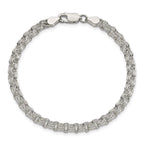 Sterling Silver 4mm Double Link Charm Bracelet