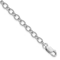 Amore La Vita Sterling Silver Rhodium-plated Polished 5mm 7.5 inch with Lobster Clasp Charm Bracelet