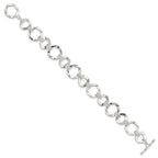 Sterling Silver Fancy Circle Link Bracelet
