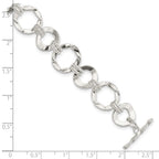 Sterling Silver Fancy Circle Link Bracelet
