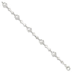 Sterling Silver Dog Bones and Paws Bracelet