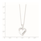 Sterling Silver CZ Heart Necklace