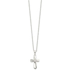 Sterling Silver Rhodium-plated Cross Necklace