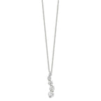 Sterling Silver CZ Journey Necklace