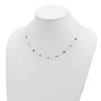 Sterling Silver 9-Station Multicolor CZ Necklace