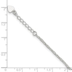 Sterling Silver Fancy Chain 9 inch Plus 1 inch Extender - Total 10 inch Anklet
