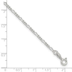 Sterling Silver Figaro Chain 9 inch Plus 1 inch Extender - Total 10 inch Anklet