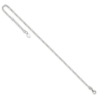 Sterling Silver Figaro Chain 9 inch Plus 1 inch Extender - Total 10 inch Anklet