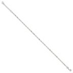 Sterling Silver 3mm Singapore Chain 8 inch Plus 1 inch Extender - Total 9 inch Anklet