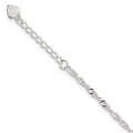 Sterling Silver 3mm Singapore Chain 8 inch Plus 1 inch Extender - Total 9 inch Anklet