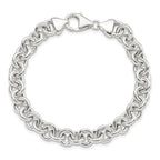 Sterling Silver Polished Fancy Link Bracelet