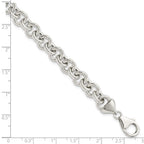 Sterling Silver Polished Fancy Link Bracelet