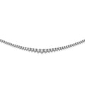 Sterling Shimmer Sterling Silver Rhodium-plated 17 inch 157 Stone Graduated CZ Necklace