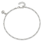 Sterling Silver Shell Dangle 9 inch Plus 1 inch Extender - Total 10 inch Anklet
