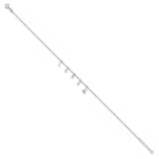 Sterling Silver LOVE Letters 10 inch Plus 1 inch Extender - Total 11 inch Anklet