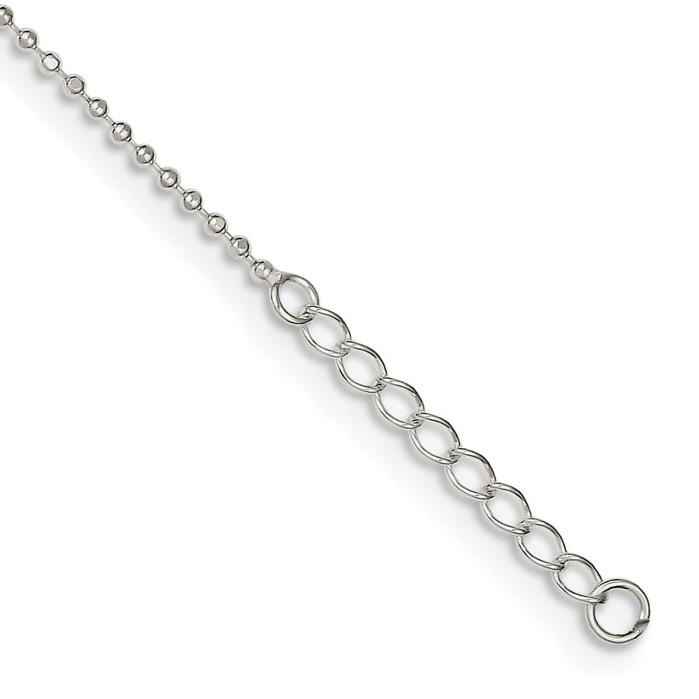 Sterling Silver FAITH Letters 10 inch Plus 1 inch Extender - Total 11 inch Anklet
