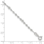 Sterling Silver Beads 10 inch Plus 1 inch Extender - Total 11 inch Anklet