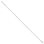 Sterling Silver Fancy Link 10 inch Plus 1 inch Extender - Total 11 inch Anklet