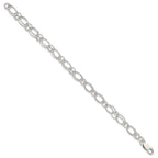 Sterling Silver Polished Oval Link Bracelet