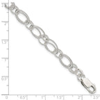 Sterling Silver Polished Oval Link Bracelet