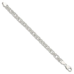 Sterling Silver Polished and Textured Fancy Bracelet