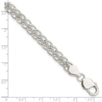 Sterling Silver Polished and Textured Fancy Bracelet