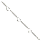 Sterling Silver Heart Bracelet