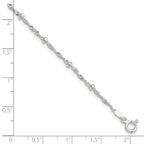 Sterling Silver with 1in Ext Fancy Bracelet