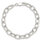 Sterling Silver Open Link Cable 8.50mm Bracelet