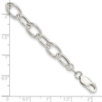Sterling Silver Open Link Cable 8.50mm Bracelet