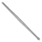 Sterling Shimmer Sterling Silver Rhodium-plated 8 inch 117 Stone CZ 3 Strand Layer Bracelet
