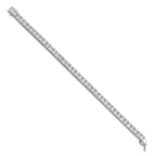 Sterling Shimmer Sterling Silver Rhodium-plated 7 inch 40 Stone CZ Bracelet
