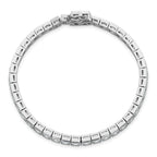 Sterling Shimmer Sterling Silver Rhodium-plated 7 inch 40 Stone CZ Bracelet