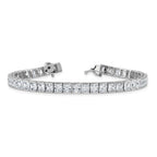 Sterling Shimmer Sterling Silver Rhodium-plated 7 inch 40 Stone CZ Bracelet