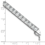 Sterling Shimmer Sterling Silver Rhodium-plated 7 inch 40 Stone CZ Bracelet
