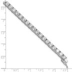 Sterling Shimmer Sterling Silver Rhodium-plated 4.5mm CZ 37 Stone 7 inch Bracelet
