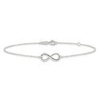 Sterling Silver Infinity 9 inch Plus 1 inch Extender - Total 10 inch Anklet