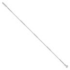 Sterling Silver Rhodium-plated Beaded 10 inch Plus 0.5 inch extender - Total 10.5 inch Anklet