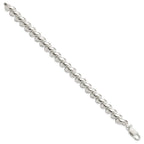 Sterling Silver Fancy Diamond-cut San Marco Bracelet